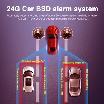 BSD Auto neredzamās Uzraudzības Sistēmu, Universāla 24Ghz BSD Signalizācijas Sistēmas, Ultraskaņas Sensors, Distances Palīdzēt Joslu Maiņa Rīks